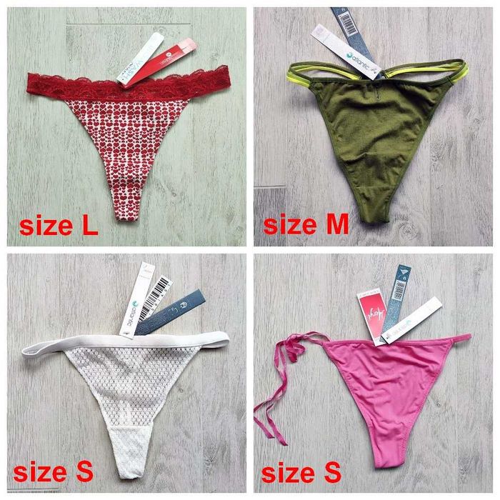 Набори 2 шт. жіночої білизни Atlantic трусики стрінги. Польша