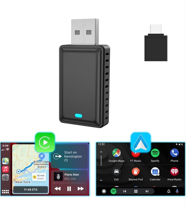 2w1 bezprzewodowy adapter CarPlay Android Mini USB Dongle