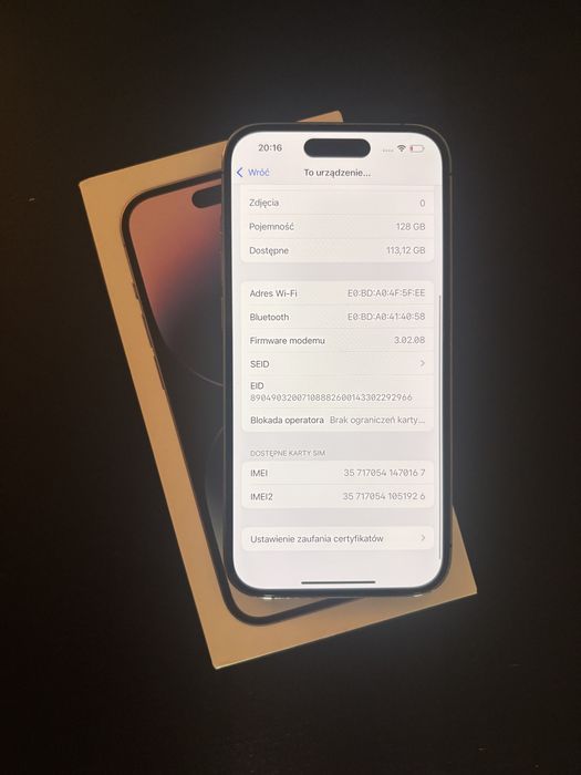 iPhone 14 Pro Deep Purple 128GB – zadbany egzemplarz + etui