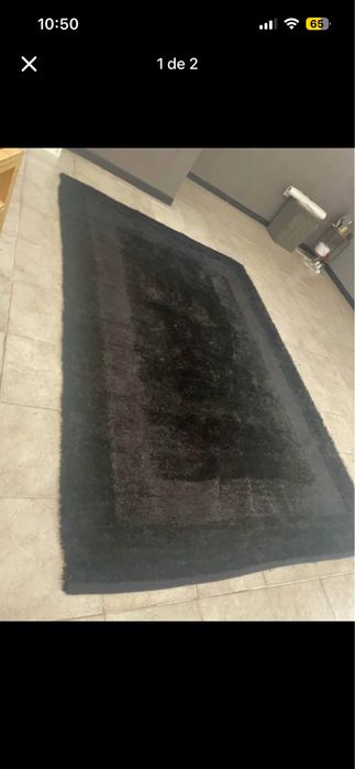 Tapete Preto Fofinho c/ 1 metro e meio altura