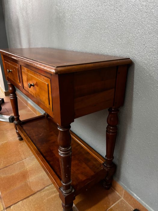 Consola / Aparador em Madeira Maciça com 2 Gavetas