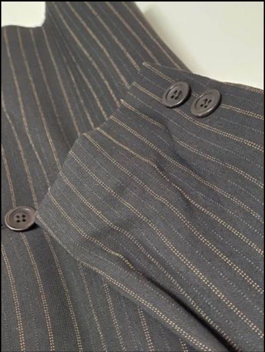 Black suit with camel stripe, Zara, size 3864584473196419122