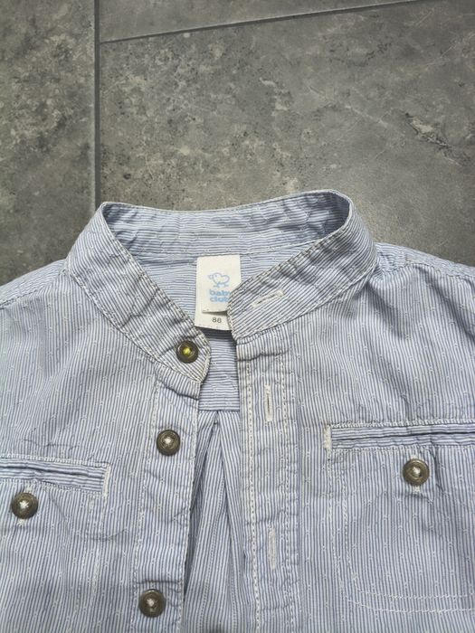 Elegancka koszula chłopięca błękitna że stójką Baby Club 86