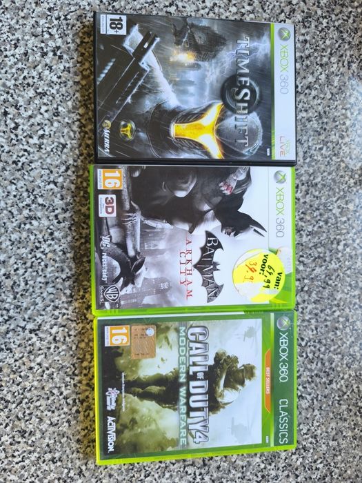Conjunto de 3 jogos Xbox 360+5 CDs danificados