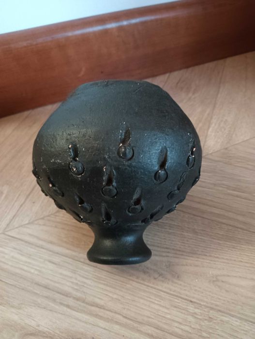 Wazon ceramiczny surowy ciemny SIA