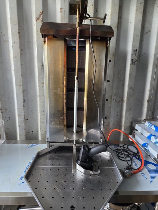 PROFESJONALNY GRILL Gazowy Do Kebaba / Gyrosa  HENDI PROFI LINE + Nóż Elektryczny