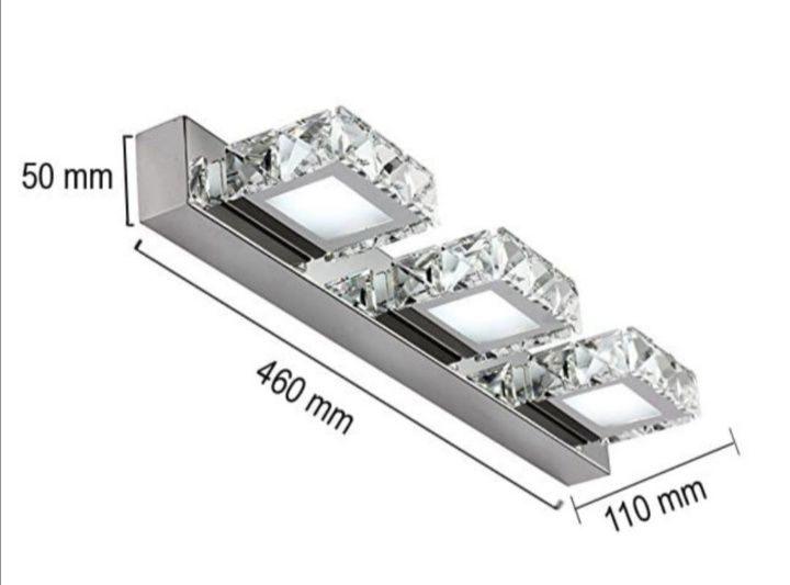 Oswietlenie LED kryształki Zestaw kinkiet zestaw 2 sztuki i plafon