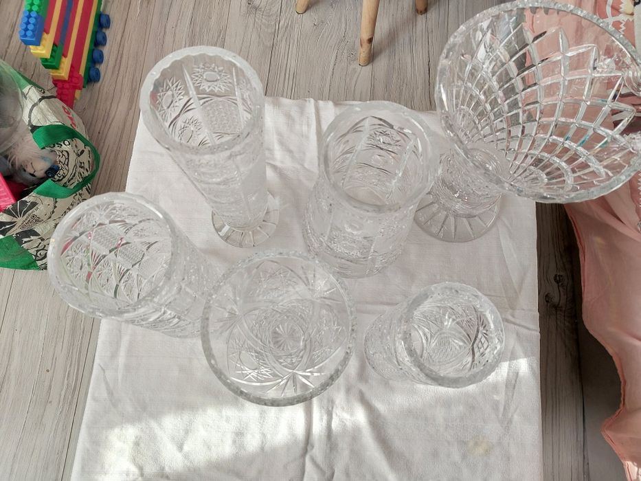 Krysztaly wazony PRL