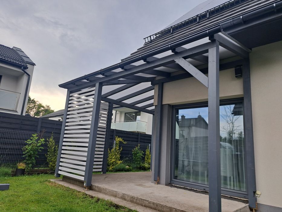 Zadaszenia tarasów pergole wiaty pergola zabudowy tarasów