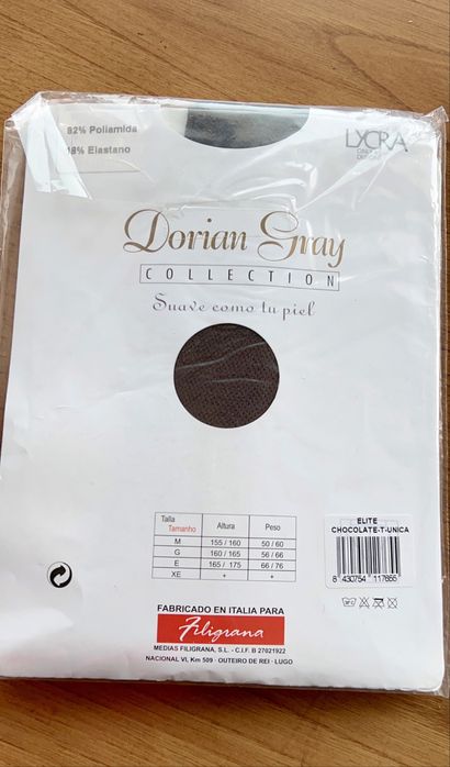 Collants Dorian Gray em rede castanha