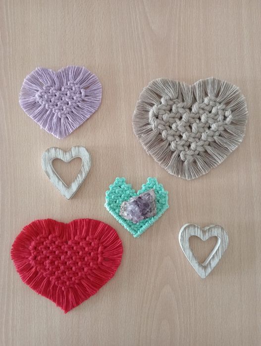 Coração em macrame