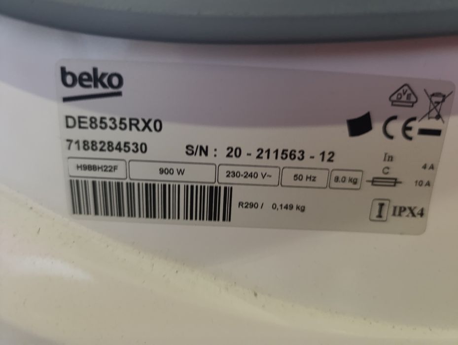 Сушильна машина BEKO DE8535RX0 | 8 кг | Тепловий насос