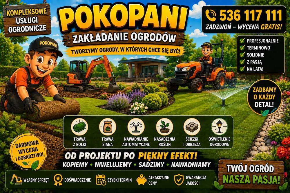 Kompleksowe Usługi Ziemne i Ogrodowe / Kret - Przecisk / Transport