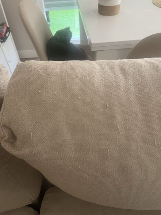 Sofa bege de 2 lugares + chaise longue