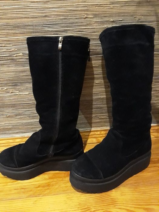 Чоботи зимові замшеві