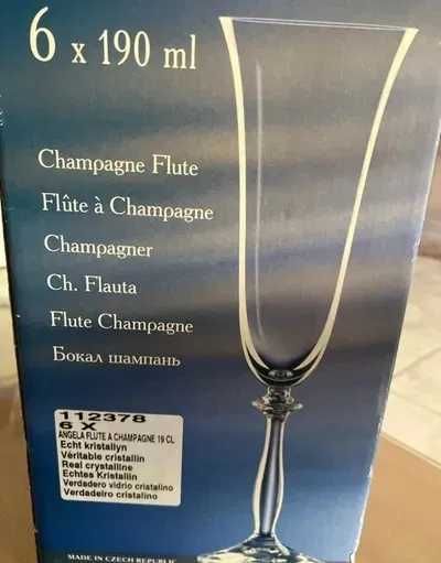 Copos de champanhe (Vidro de cristal) da linha Angela da marca Bohemia