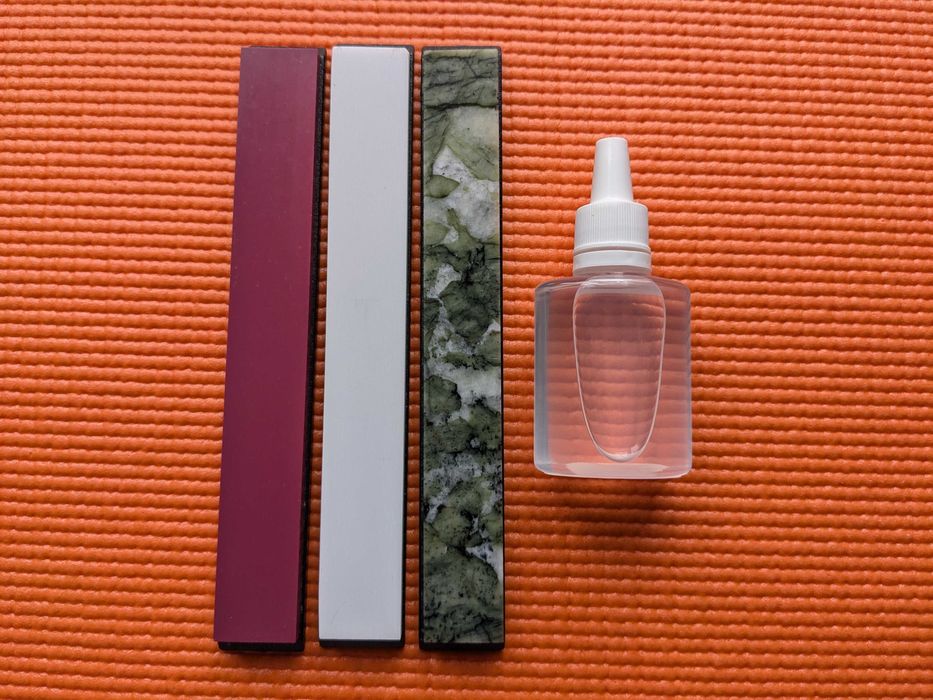 Комплект фінішних каменів для точилок ножів + масло для каменів , СОЖ