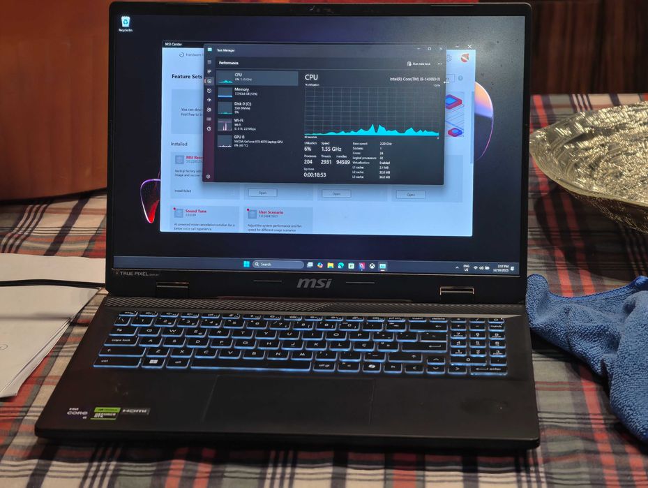 Portátil Gaming MSI Creator i9-14900HX RTX4070 64GB 5600 MHz garantia