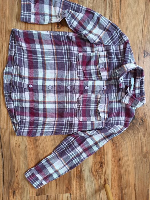 Koszula w kratę dziewczęca 146 Reserved flanelowa na jesień ciepła