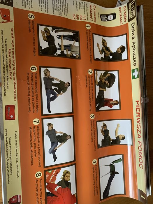 Plakat ( 6 sztuk) instrukcja pierwsza pomoc