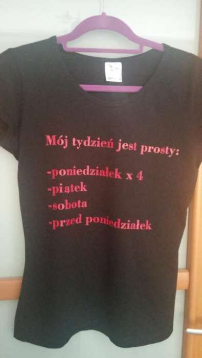 Koszulka damska " mój tydzień " roz. M