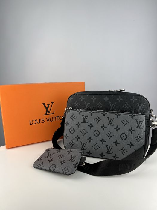 Мужская сумка Louis Vuitton чоловіча сумка барсетка месенджер клатч тріо 3в1 через плече клатч