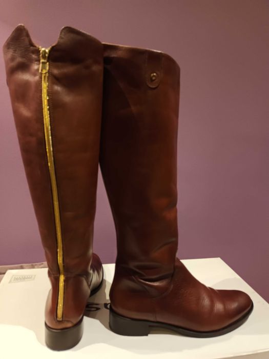 Skórzane kozaki damskie Wojas roz.38