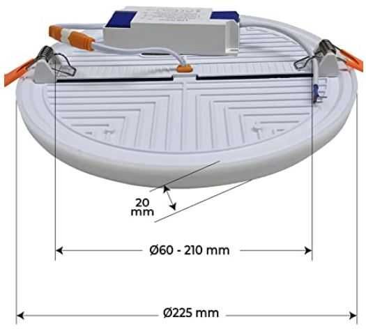 LED Atomant Downlight 36W - 4500 K - (60-210 mm) - Pack 8 un. - NOVO