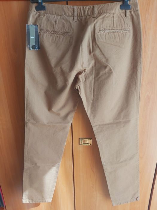Mango spodnie chinosy camel 40