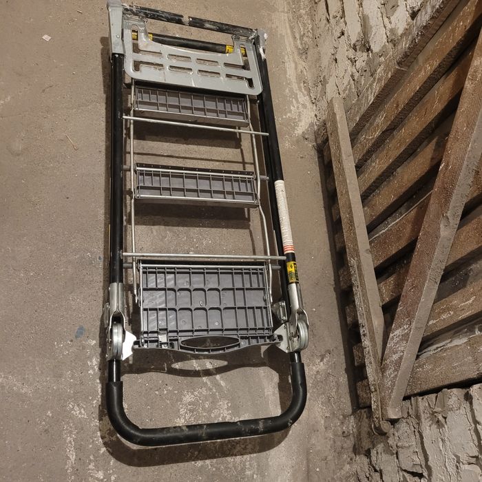 Wózek transportowy 2w1 z drabinką – składany, solidny