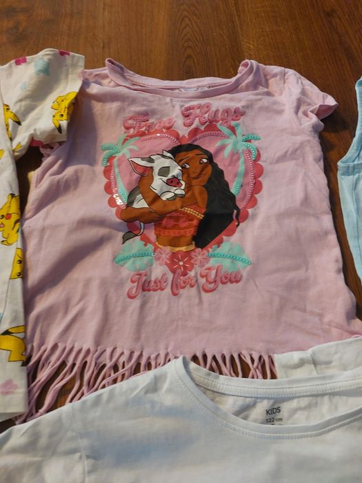 Zestaw 6 bluzek  dla dziewczynki 122