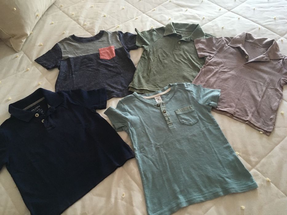 Lote 5 Tshirts menino 4/5 anos
