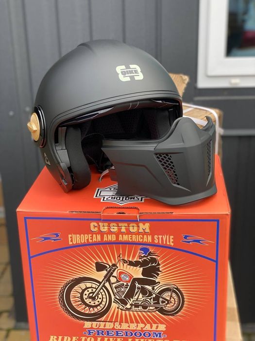 Шлем на чоппер, боббер, круизер, открытый шлем, полулицевик