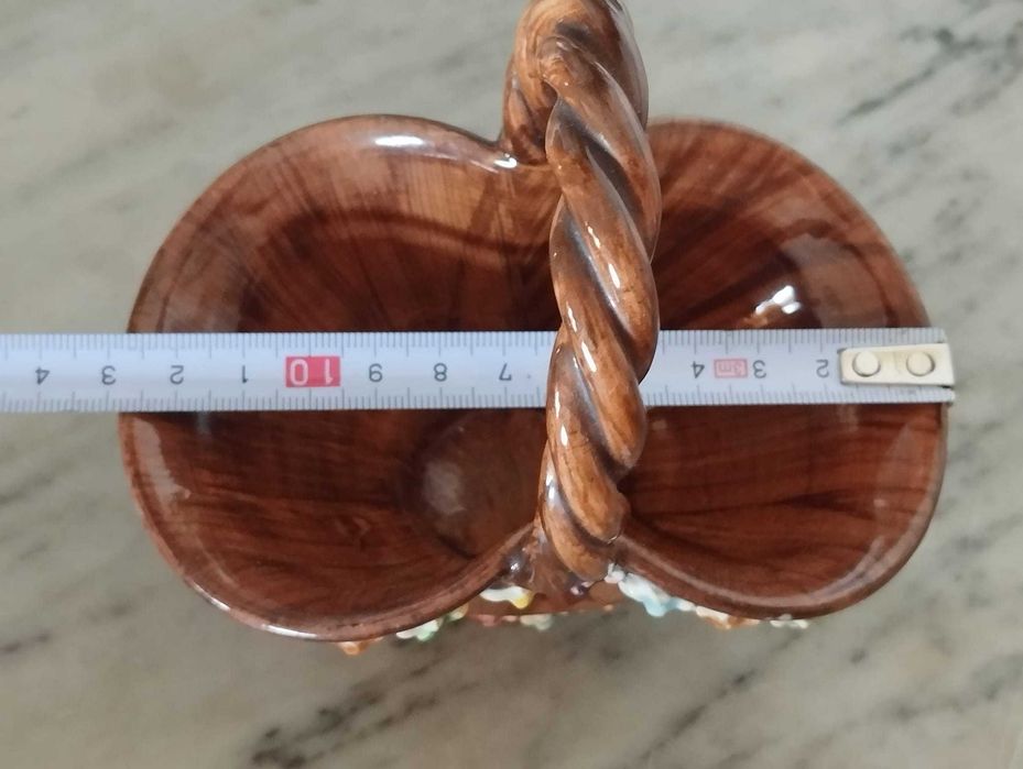 Cesto Cerâmica Itália - Artesanal