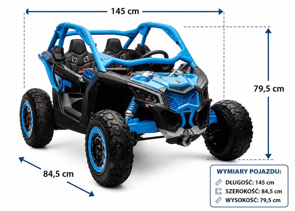 Auto na akumulator Buggy CAN-AM Turbo RS Dla Dzieci Pojazd Pompowane koła