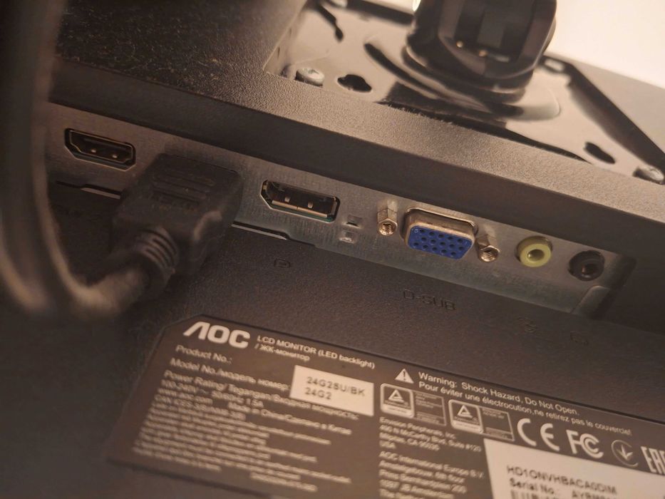 2 Monitores AOC 24G2SU/BK 23.8" 165Hz