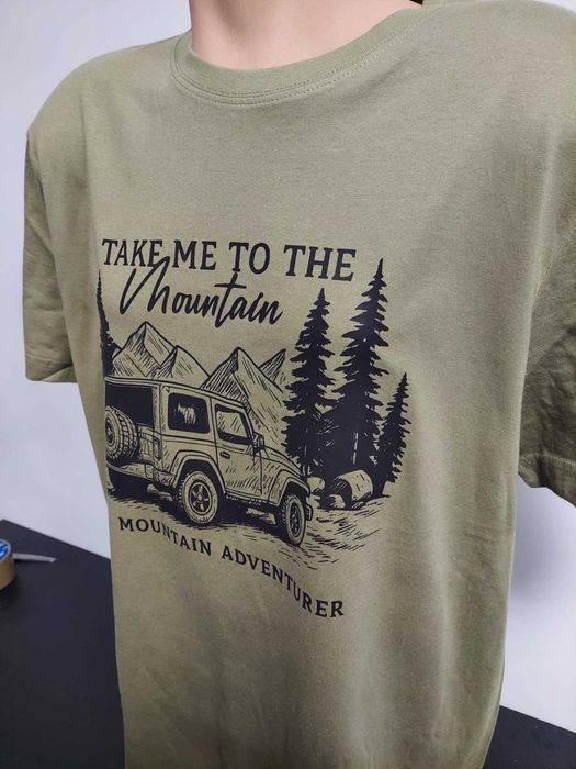 Koszulka w góry jasny khaki rozmiar XL take me to the mountain górska