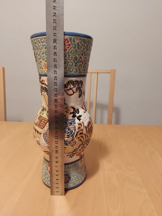 STARY WAZON ręcznie malowany / wys.31,7cm / bez wad/ Antyk