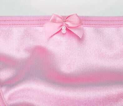 Damskie seksowne majtki G-string Satynowe stringi Niska talia