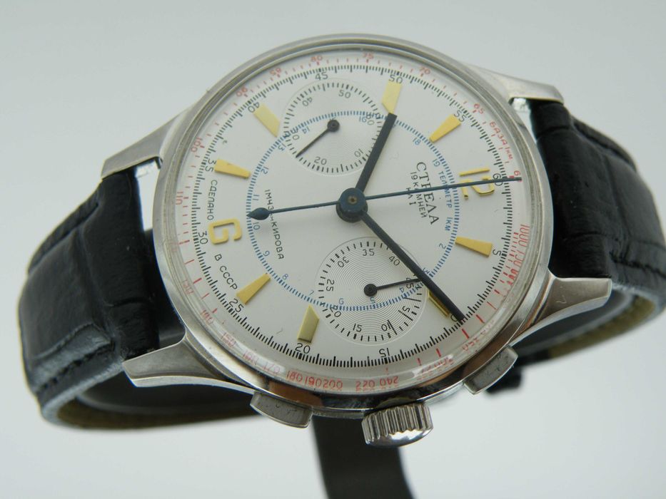 Striela Poljot Chronograph 3017 w Stali Idealny