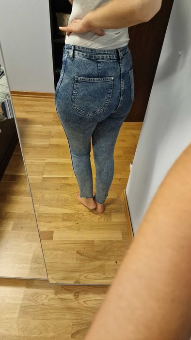 Spodnie skinny jeans wysoki stan