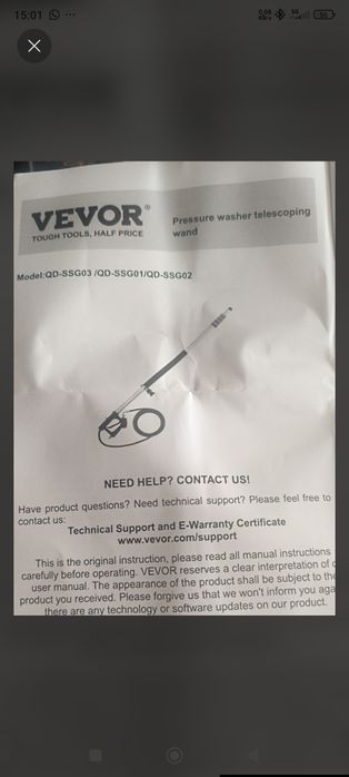 Lança Telescópica Profissional VEVOR 5,5m NOVA | Kit Completo c/ Saco