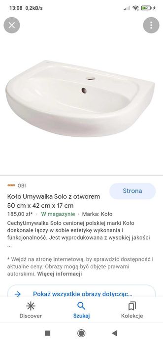 Sprzedam umywalkę marki Koło stan bardzo dobry