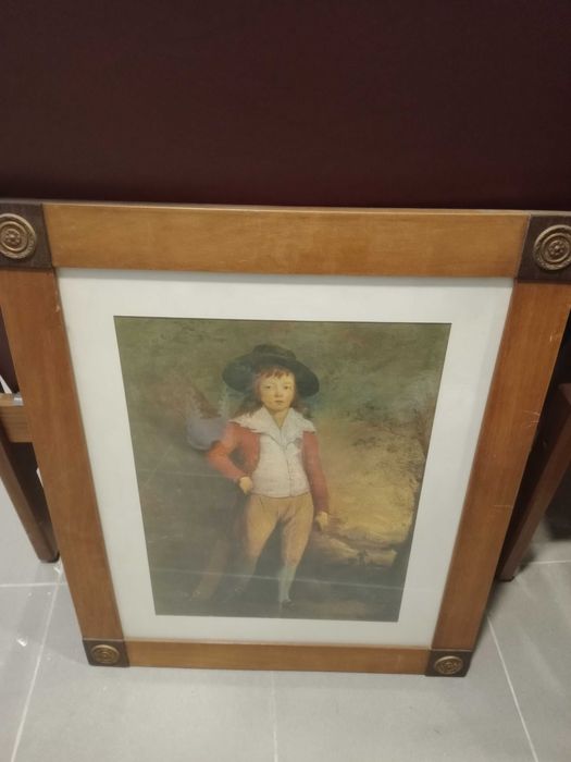 Pintura a óleo com moldura