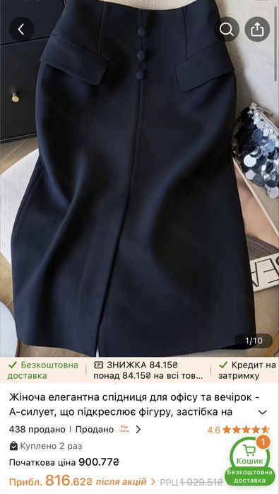 Трендова спідниця міді