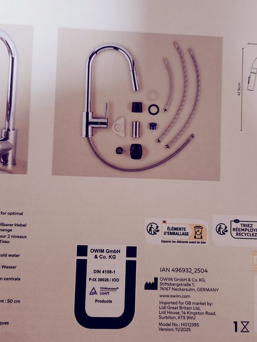Torneira Água quente  cozinha (35€) ,E de Chuveiro (47,50€)