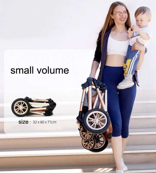 Carrinho de bebé 3 EM 1 Trio FÁCIL DE DOBRAR