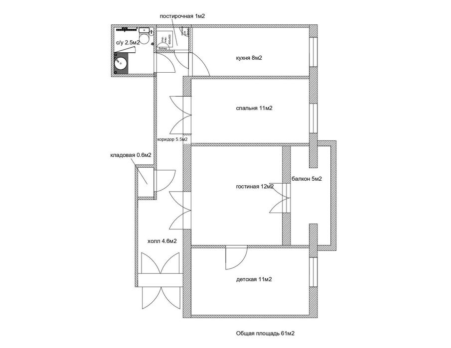 3-rooms apartment apartment by the address st. Kulikovo pole pl Oktyabrskoy revolyutsii pl (area 60 m²) - Atlanta.ua - photo 10