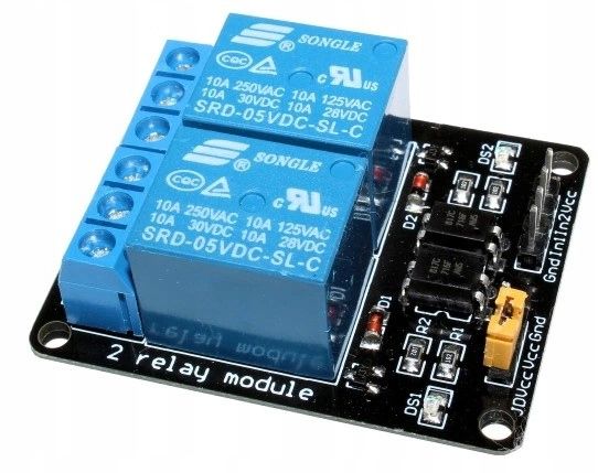 Przekaźnik 2-kanałowy moduł 5V AVR do Arduino 10A