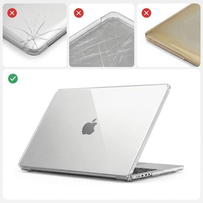 Tech-Protect softshell MacBook Pro 14 … Max 2021-2026 crystal clear